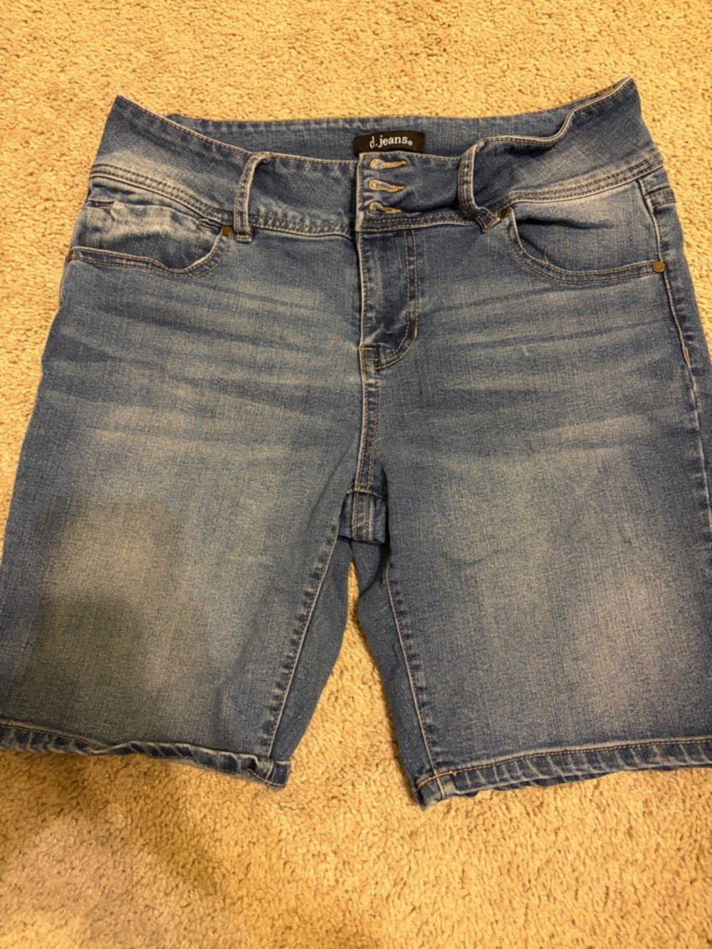 d. jeans Blue Stretch Denim Bermuda Shorts